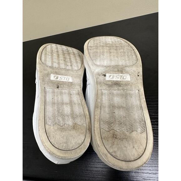 STQ Work Non Slip Size US 10 Round Toe Sneakers Shoes Slip On Women's White - Picture 7 of 11